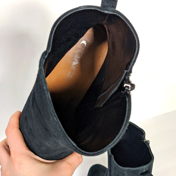 Coach Jemma black suede high heel boots - Picture 7 of 16